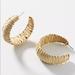 Anthropologie Jewelry | Anthropologie Raffia Hoop Earrings | Color: Cream | Size: Os