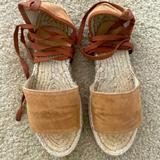 J. Crew Shoes | Jcrew Suede Flatform Espadrilles | Color: Brown | Size: 7