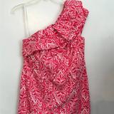 Lilly Pulitzer Dresses | Lilly Pulitzer Pink Giraffe One Shoulder Dress | Color: Pink/White | Size: 8