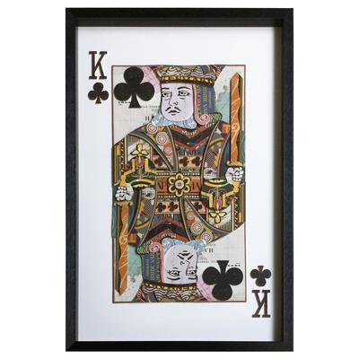 King of Clubs Multi-Color Framed 3D Wall Art - Yos...