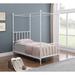 Leena Betony White Twin Canopy Bed