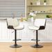 Glitzhome Set of 2 or 4 Modern Height Adjustable Faux Leather Swivel Bar Stools