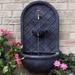 Messina Solar-Only Outdoor Wall Water Fountain - 26" - Lead Finish