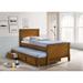 Hester Rustic Honey Twin Captain's Bed with Trundle