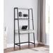 Glendale Grey Stone Herringbone and Black Ladder Desk