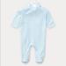 Ralph Lauren One Pieces | Like New Ralph Lauren Cotton Footed Coverall 9mo | Color: Blue | Size: 9mb