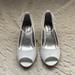 American Eagle Outfitters Shoes | American Eagle Open Toe Heels Sz 1 1/2 New | Color: White | Size: 1.5bb