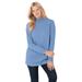 Plus Size Women's Perfect Long-Sleeve Mockneck Tee by Woman Within in French Blue (Size 5X) Shirt