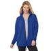 Plus Size Women's Zip-Front Microfleece Jacket by Woman Within in Ultra Blue (Size 2X)