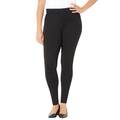 Plus Size Women's Ultra-Knit Ponte Legging by Catherines in Black (Size 4X)