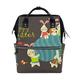 Diaper Backpack Easter Bunny Rabbit Eggs Multi-Function Large Capacity Baby Changing Bags Zipper Casual Stylish Travel Backpacks for Mom Dad Baby Care