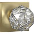 Bravura Hardware Crystal Keyless Smart Door Knob Brass in Yellow | 2.625 H x 2.625 W x 2.5 D in | Wayfair 926-7 Privacy Knob US4