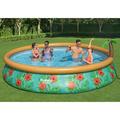 Bestway Fast Set Paradise Palms 15'x33" Round Inflatable Pool Set w/ Sprinkler Plastic | 33 H x 180 W x 180 D in | Wayfair 57415E-BW