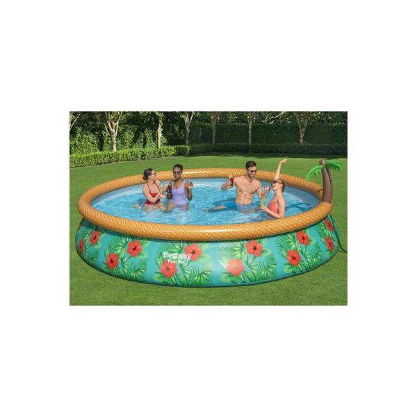 bestway-fast-set-paradise-palms-15x33"-round-inflatable-pool-set-w--sprinkler-plastic-|-33-h-x-180-w-x-180-d-in-|-wayfair-57415e-bw/