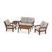 POLYWOOD® Vineyard 5-Piece Deep Seating Set Plastic in Brown | Outdoor Furniture | Wayfair PWS332-2-TE145999