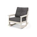 POLYWOOD® Vineyard Deep Seating Outdoor Rocking Chair in Gray/Brown | 29.25 H x 28.5 W x 37 D in | Wayfair GNR23SA-145986