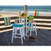 POLYWOOD® Contempo Round Dining Table Wood/Plastic/Metal in Green/Black/Yellow | 29 H x 24 W x 24 D in | Outdoor Dining | Wayfair RT224FBLLI