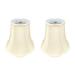 Royal Designs Bottom Scalloped Bell Lamp Shade In, 6" X 12" X 10.25", Set Of 2 Silk or Shantung in White | 8.5 H x 10 W x 10 D in | Wayfair