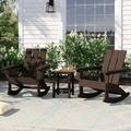Sol 72 Outdoor™ Sol 72 3-Piece Modern Adirondack Rocking Chair Set Plastic | Wayfair A5C64F94A4354ED380D6D3670BAA940A
