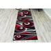 Black/Gray 78 x 0.5 in Area Rug - Ivy Bronx Mccampbell Abstract Red/Black/Gray Area Rug Polypropylene | 78 W x 0.5 D in | Wayfair