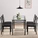 Union Rustic Izen 4 - Person Dining Set Wood/Glass/Metal in Black | Wayfair 2A7B38A294A24DF0B14A81ED181351DB