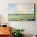 Winston Porter Pastel Horizon I - Wrapped Canvas Painting Canvas, Solid Wood in Blue/Green/Indigo | 27 H x 18 W x 1 D in | Wayfair