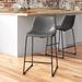 Steelside™ Triston Bar & Counter Stool Plastic in Gray | 34 H x 19 W x 19 D in | Wayfair 399DB5B9F03A44788DB63FF0120A0DF2