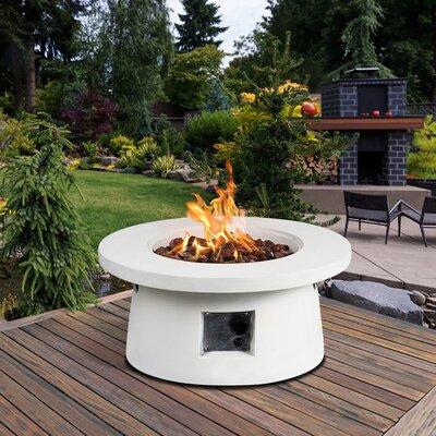 Round Shape Propane Gas Fire Pit, What Is A Good Size For Fire Pit