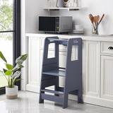 Isabelle & Max™ 2 Steps Kid Step Stool Manufactured Wood in Gray | 18.1 H x 37.5 W x 2.9 D in | Wayfair C7823CEEEF8C4165B587124364C17788