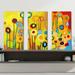 Red Barrel Studio® Growing in Yellow No5 by Jennifer Lommers - 3 Piece Wrapped Canvas Painting Print Canvas in White | Wayfair