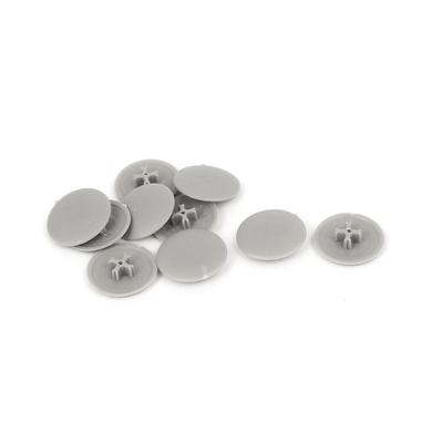 17mm x 4mm Round Phillips Screw Cap Cross Head Cover Gray 10pcs