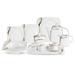 Lorren Home Trend Dora 57-Piece Bone China Dinnerware Set (Service for 8)