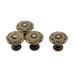 Home Round Shape Furniture Fittings Wardrobe Handle Pull Knob 4pcs - Bronze Tone - 0.9" x 0.8"(D*H)