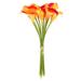 10 Pcs Home Wedding Party Decor Calla Lily Artificial Flowers Bouquet - Yellow,Red,Green