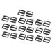 Bag Webbing Strap Connecting Tri Glide Buckles Black 20pcs - 1.3'' x 1.2'' x 0.16''(L*W*T)