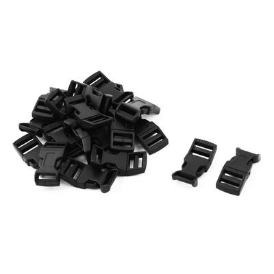 Backpack Replacement Strap Adjustive Quick Release Buckle Black 20 Pcs - 1.4" x 0.6" x 0.2"(L*W*T)