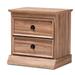 Baxton Studio Contemporary 2-drawer Oak-finished Wood Nightstand