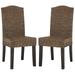 SAFAVIEH Dining Rural Woven Odette Brown Multi Wicker Dining Chairs (Set of 2) - 17.3" x 22" x 38.5"