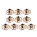 10Pcs 3/8"x36x2.5mm Brad Hole Tee Nut Round Base Screw-In T-Nut - Bronze Tone