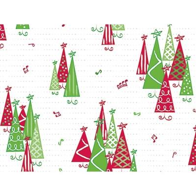 Pack of 100, Rockin' Trees 4 x 2 x 9" Cello Bags 1.2 Mil for Christmas & Holiday, for Gift Baskets, Candy, Nuts or Small Items