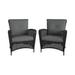 COSCO Outdoor Living Lakewood Ranch Wicker Lounge Chairs (Set of 2)