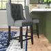 Baronet Counter Bar Stool Fabric by Modway Wood/Upholstered in Gray | 42 H x 21 W x 19.5 D in | Wayfair EEI-4020-GRY