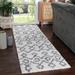 Black/White 31 x 1.18 in Area Rug - Mistana™ Claar Boho Geometric Diamonds Indoor Plush Shag Area Rug Polypropylene | 31 W x 1.18 D in | Wayfair