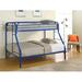 Harriet Bee Cathey Falls City Twin over Full Bunk Bed Metal in Blue | 59 H x 57 W x 78.5 D in | Wayfair CST2816 4437259