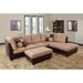 Brown Sectional - Wade Logan® Beeson 103.5" Wide Microfiber/Microsuede Sofa & Chaise w/ Ottoman Microfiber/Microsuede | Wayfair