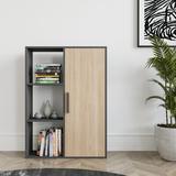 Latitude Run® Najji Bookcase Wood in Gray/Brown | 49 H x 35 W x 10 D in | Wayfair DBB710EDC64E4996B2F435574F64F213