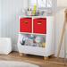 RiverRidge Home Catch-All Multi-Cubby 24in Toy Organizer & 2 Bins Wood/MDF in Red | 29.1 H x 23.6 W x 10.75 D in | Wayfair 02-326K