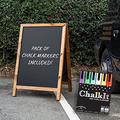 Chalkboards UK Pavement Display A-Frame Outdoor Large Chalkboard with Chalk Markers | Chalkboards UK, Brown, WC151AMZ