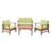 Perla Acacia 5-piece Chat Set with Cushions by Christopher Knight Home