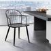 Bradley Modern Farmhouse Wood and Metal Dining Chair